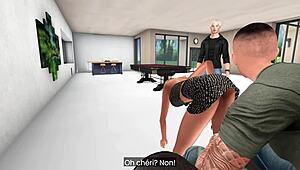 Man, this blonde housewife cartoon slut gets banged hard by stepson. Her husband just offered her up!