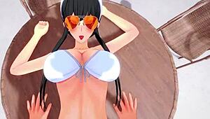 yor forger relaxes in bikini by pool