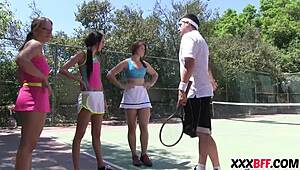Summer Camp Tennis Sluts Get Wild with Big Cocks in POV