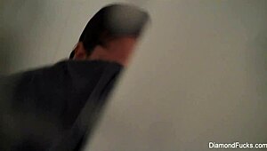 naughty in the shower with diamond kitty?