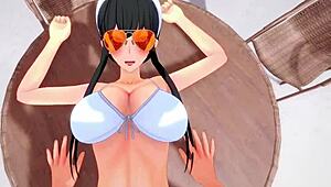 yor forger relaxes in bikini by pool