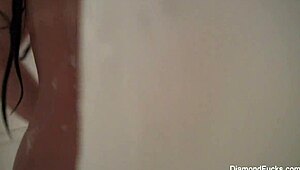 naughty in the shower with diamond kitty?