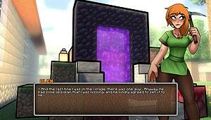 giving our girl a golden bikini in hornycraft parody
