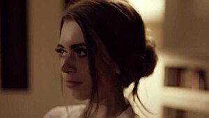 submissive secretary jill kassidy serves her dominant boss at work