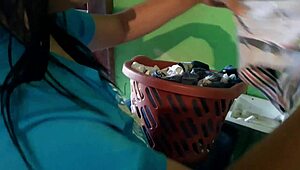 flaquita latina smells brother's boxers and masturbates with them