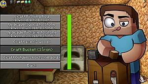 giving our girl a golden bikini in hornycraft parody