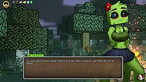 giving our girl a golden bikini in hornycraft parody