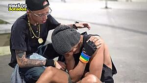 Hey, are you gonna destroy this skater twink's tight ass with that monster cock?