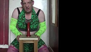 Bouncing up and down in homemade fun