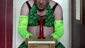 Bouncing up and down in homemade fun