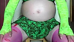 Bouncing up and down in homemade fun