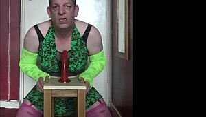 Bouncing up and down in homemade fun