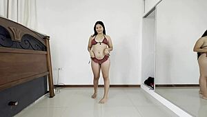 Crazy homemade video of a beautiful brunette student with a big ass getting wild with a pornstar.