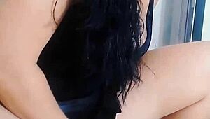 asian teen babe shows pussy to online pervert