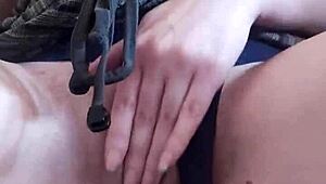 Lonely Girl Orgasms Caressing Wet Pussy!