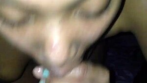 Sloppy blowjob leaves her wanting more