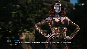 Busty alien demands pussy licking and hard fucking in 3D game!