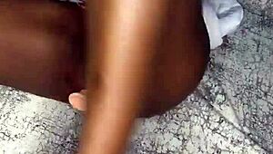 Shaved pussy fingering with dildo toys