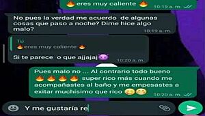 Comienzo a chatear con mi compa�era de algebra la que tiene un culo grande y nos citamos para follar en mi casa