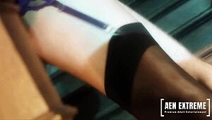 Pussy cat Jodie James loves earning milk the hardcore way. Watch her get it!