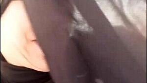 With stockings on my face I look like a pig with a snout