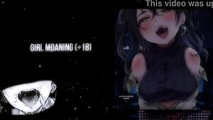 A sexy woman moaning while she pleases herself