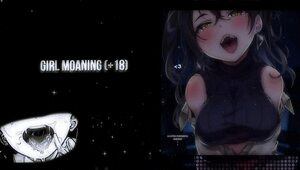 A sexy woman moaning while she pleases herself