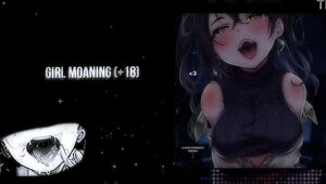 A sexy woman moaning while she pleases herself