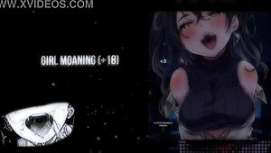 A sexy woman moaning while she pleases herself