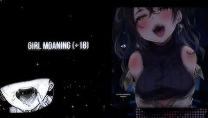 A sexy woman moaning while she pleases herself