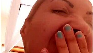 With stockings on my face I look like a pig with a snout