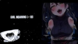 A sexy woman moaning while she pleases herself