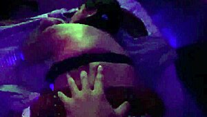Milf in lingerie has big tits and ass with monster cock.