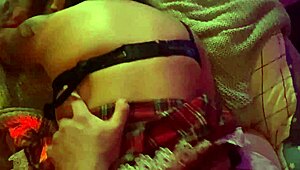 Milf in lingerie has big tits and ass with monster cock.