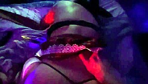 Milf in lingerie has big tits and ass with monster cock.