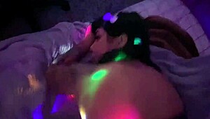 Milf in lingerie has big tits and ass with monster cock.