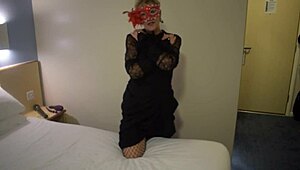 SCARLET STRIPS FOR YOU WITH SHAVED PUSSY