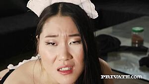 asian maid katana serving hot! 🔥