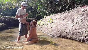 The farmhand caught me bathing in the river