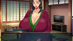 In Kanojo no Okaa-san Episode 9, he makes her cum through intense gameplay.