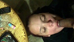 Gagging Deepthroat Cumshot in Eye! How Nasty Is This?!