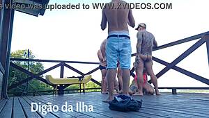 man, suruba on the balcony with this curvy redhead, unreal!