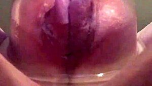 pumped pussy gets swollen from intense action