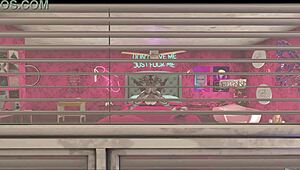 Hey dude, this busty cartoon slut drains a massive cock for her customer