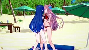 tsubasa kazanari, maria, and chris yukine dive into wild lesbian and futanari sex. intense symphogear hentai unfolds!