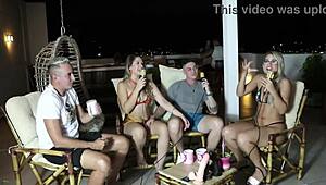 wow, sheer red lingerie on elo cardone and victor mustang is wild! 🔥