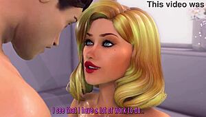 She SCRUBS DOWN in the bath with titty fuck action.