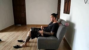 hey, caught my nephew watching me masturbate right after my shower!