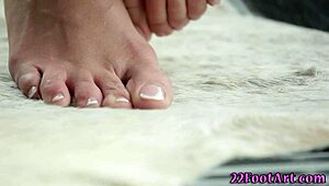 stocking feet tugging out a hot cumshot, damn! 🦶