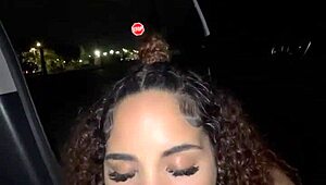 Met a fan and sucked his big dick outside